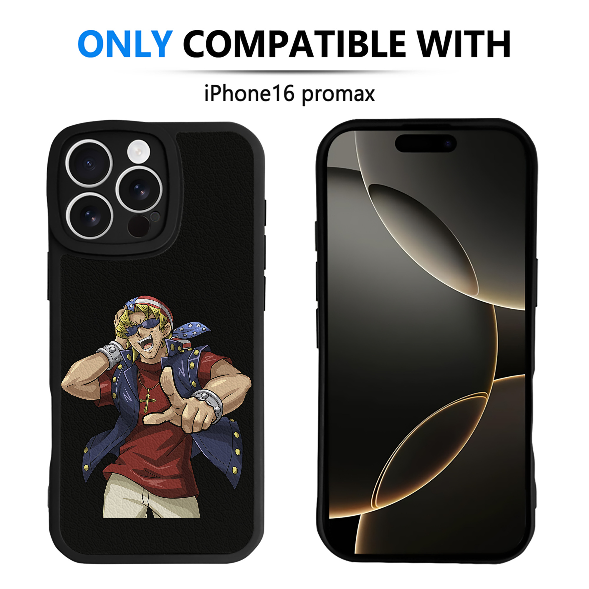 （画像用） 遊☆戯☆王 Yu-Gi-Oh! 【iPhone 16シリーズ対応】シリコンスマホケース（レザー調） 材質：シリコン